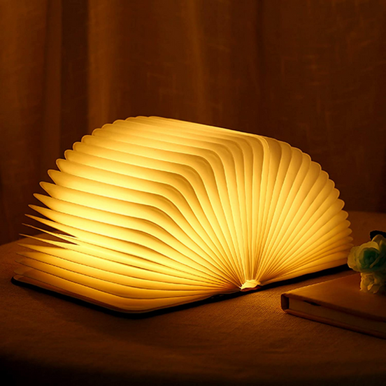 Lampka LED Lumibook – składana lampka do książek z akumulatorem