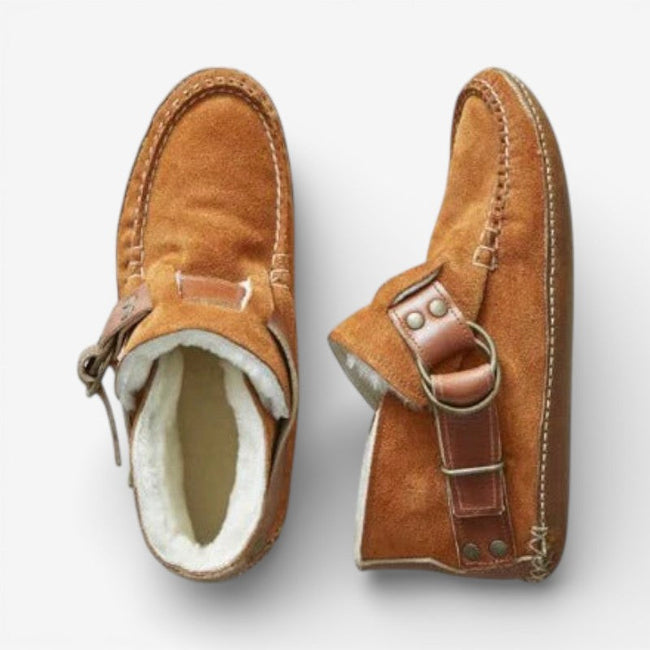 Norvella ankelstøvler med mønster og spænde