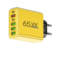 65W USB opladestation med 6 porte (USB-C og USB-A) – oplader til flere enheder og rejse – Nexvolt