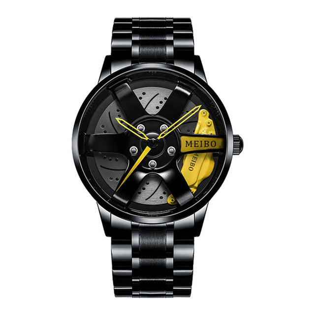 watches : Elegant Racecar Watch™ | Waar tijd wordt gewaardeerd in Geel Stijl 2 van Pantino