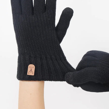 Unisex kötős kesztyű polárbéléssel és érintőképernyő-funkcióval – Ravion