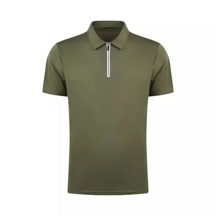 Virello Poloshirt med Half-Zip og Korte Ærmer Slim Fit