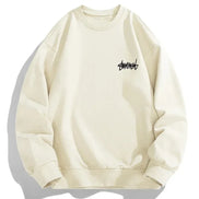 Herre sweatshirt med rund hals og fleece – Orelvik