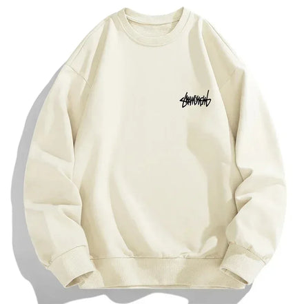 Herre sweatshirt med rund hals og fleece – Orelvik