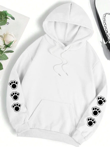 Talk To The Paw hættetrøje – varm fleece unisex trøje med hundeprint