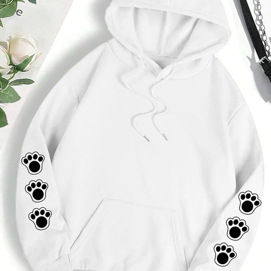 Mikina Talk To The Paw s kapucí – teplá unisex fleecová mikina s potiskem psa