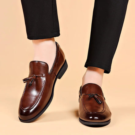 Valmoro Herresko med Rund Tå og Slip-On Design