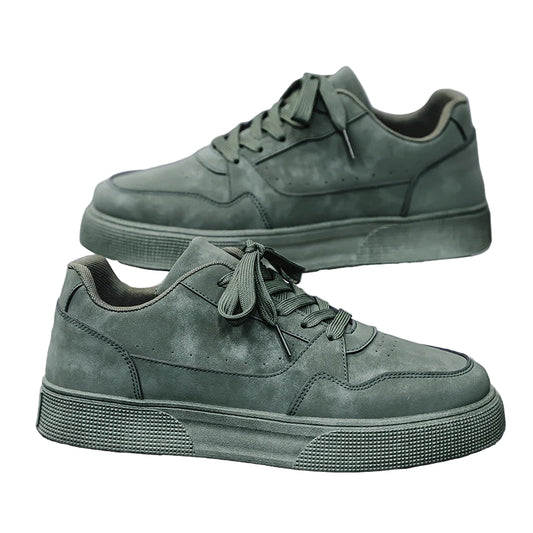 Herresko i Kunstlæder med Print