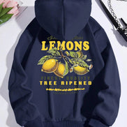 Lemon Hoodie med citronprint