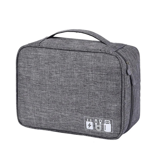 Cordiva Square organizer – kabeltaske med lynlås og ruminddeling