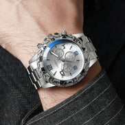 Norvex Chrono armbåndsur i rustfrit stål med analog visning