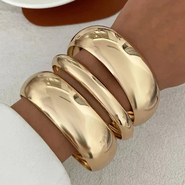 Aveline Bangle Sæt – 3-delt metalarmring-sæt