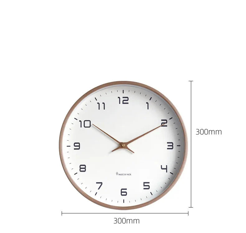 Norvella vægur – rund træmodel med glas