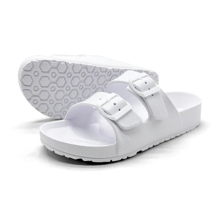 Solmera Unisex Slides med Justerbar Spænde og Flad Sål