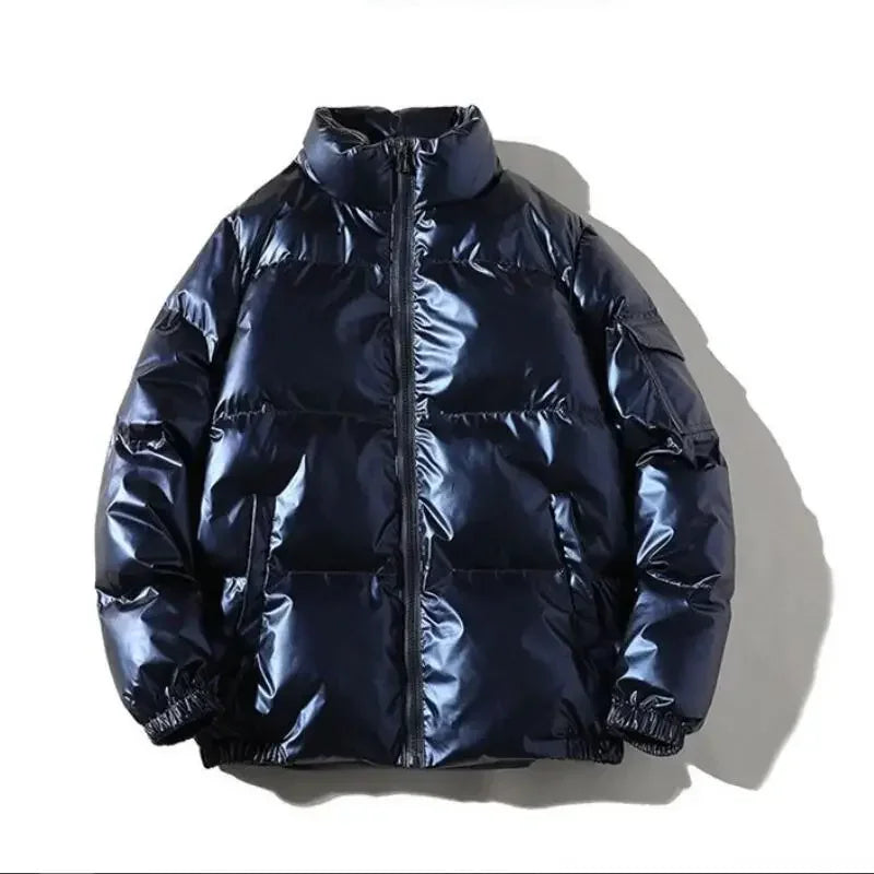 Quiltet unisex jakke med høj krave og kort design – Elvara