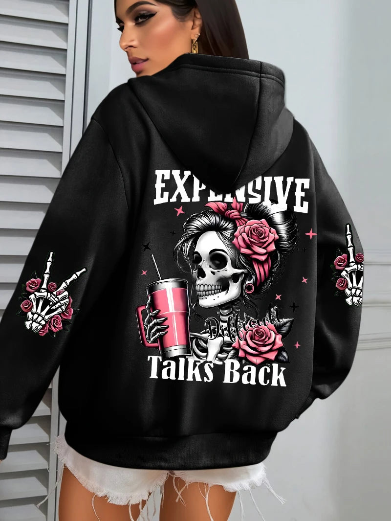 Expensive Talks hættetrøje – unisex sweatshirt med tryk