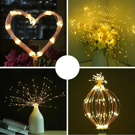 Solarnie zasilana lampa ogrodowa LED o designie fajerwerków - Solviora