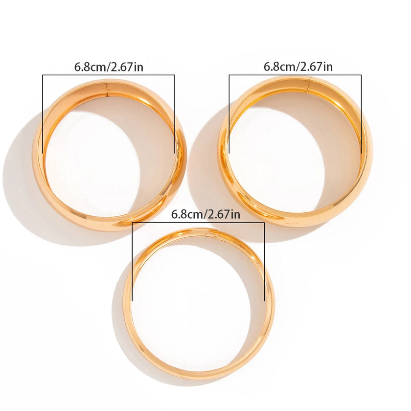 Aveline Bangle Sæt – 3-delt metalarmring-sæt