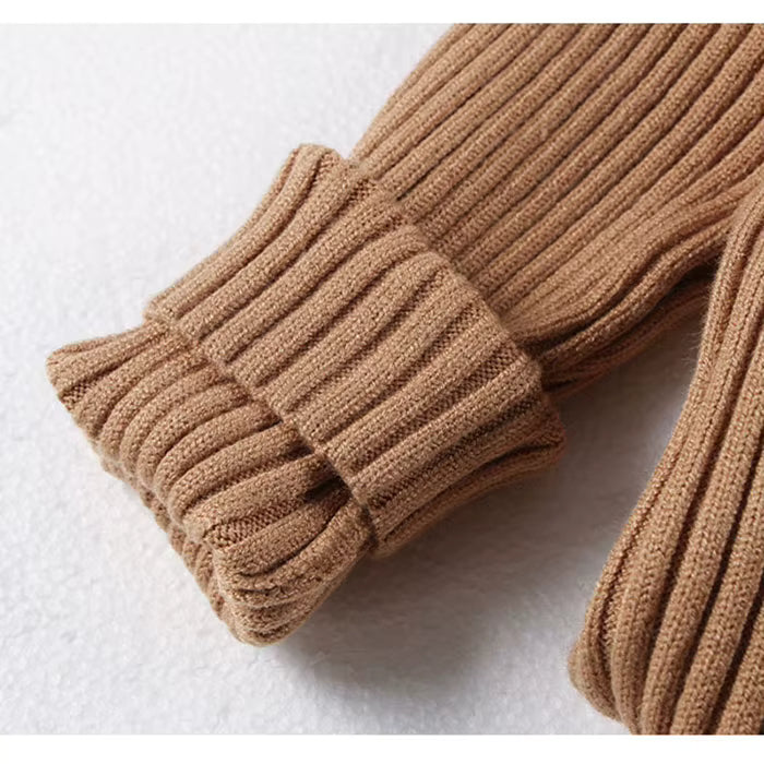 Dzianinowy sweter dziecięcy z golfem i długimi rękawami – Norellin