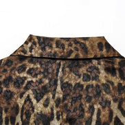 Dame buksesæt med leopardmønster og lang blazer – Leorisse