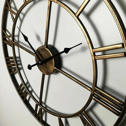 Ravento metal vægur – rund 40 cm med romertal