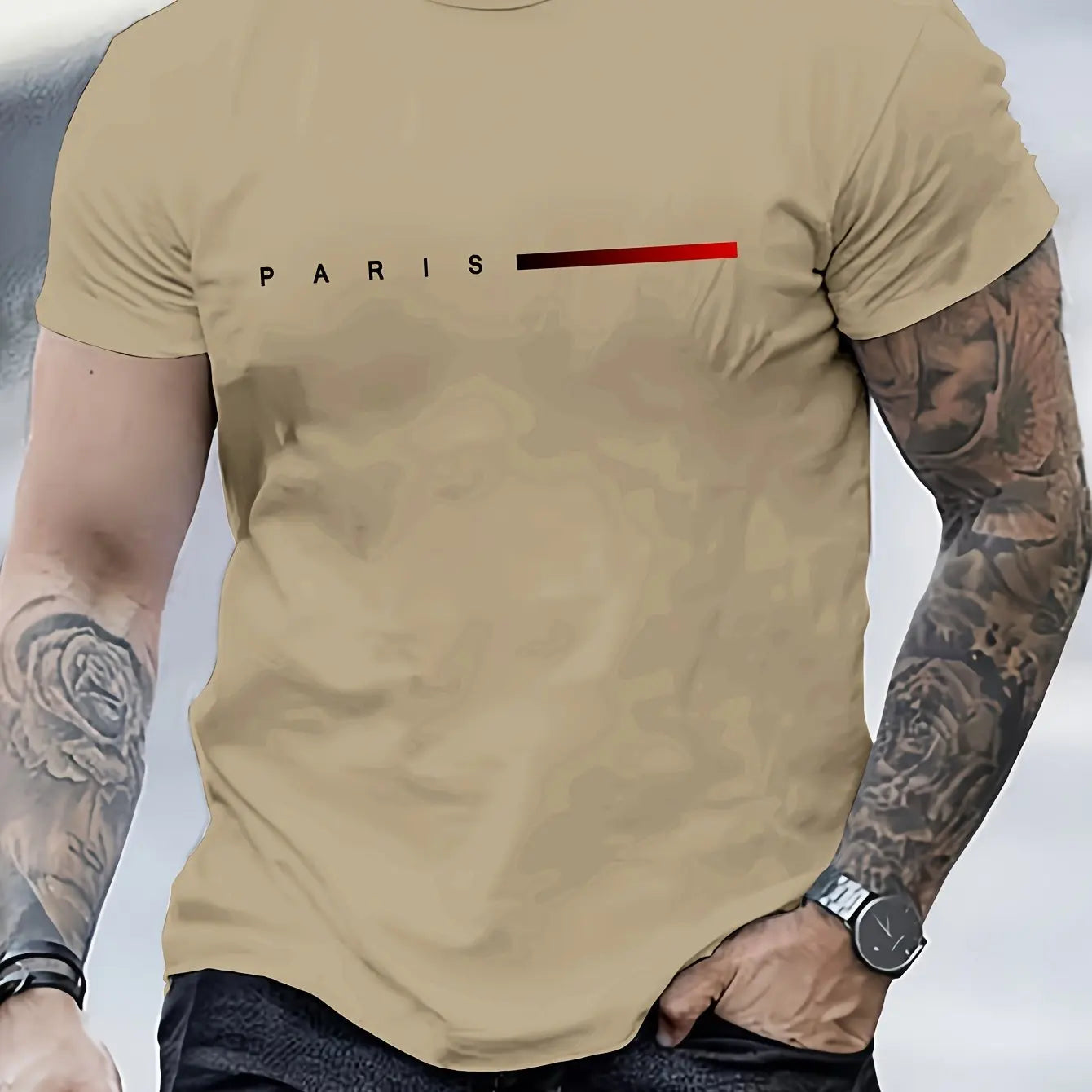 Lorvian T-shirt herre kortærmet bomuld rund hals print