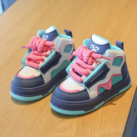 Nordivo børne high-top sneakers med ankelskaft og snørelukning