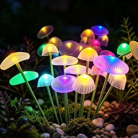 Solární zahradní svítidla se 6 LED světelnými hlavicemi, sada 2 kusů – Solmirea