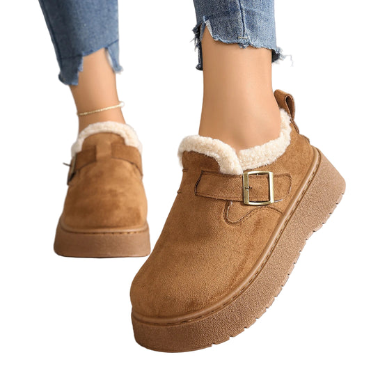 Soreva vinterstøvler til kvinder med fleeceforing og spændedetalje