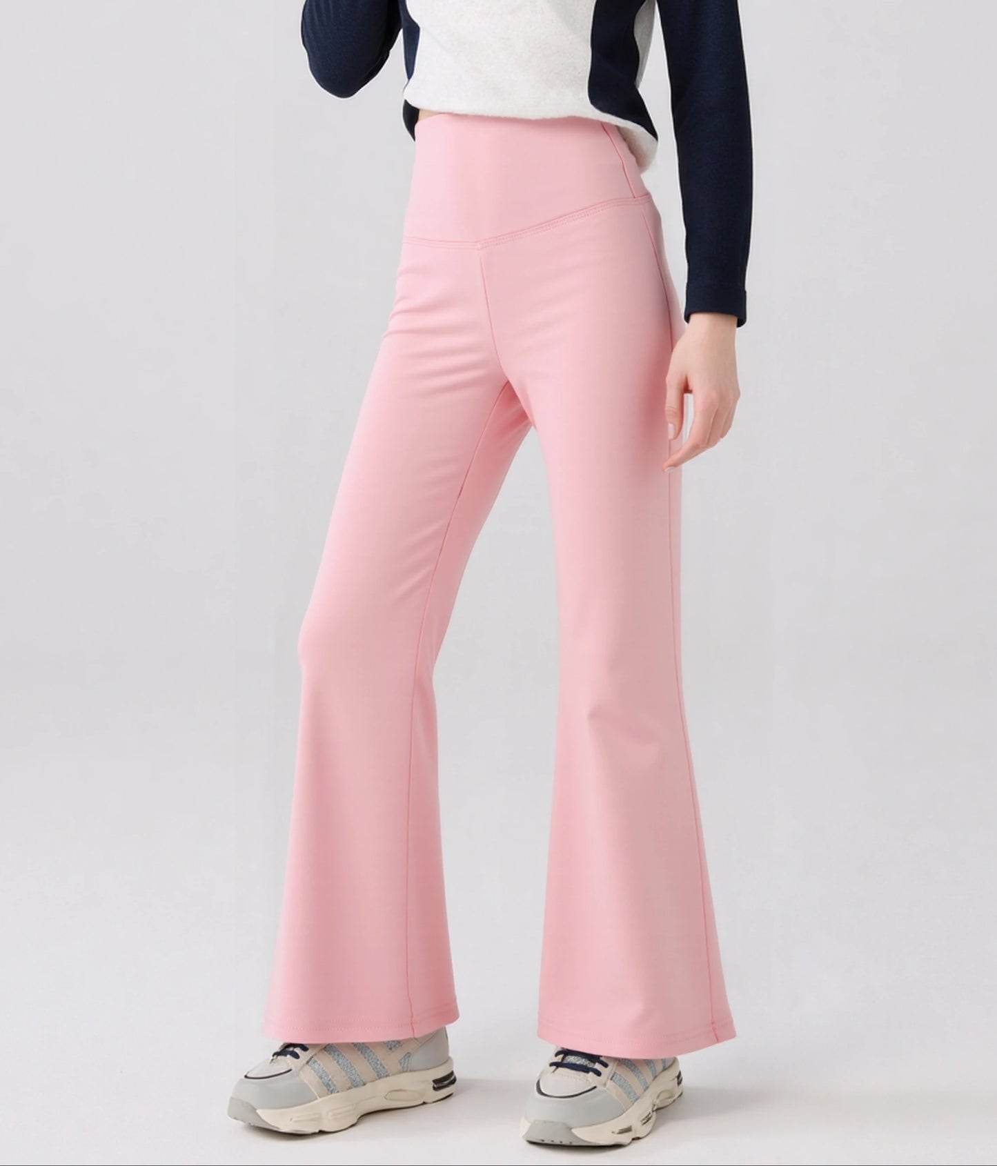 Fenya børneleggings med slids – strækbare bukser med høj talje til piger