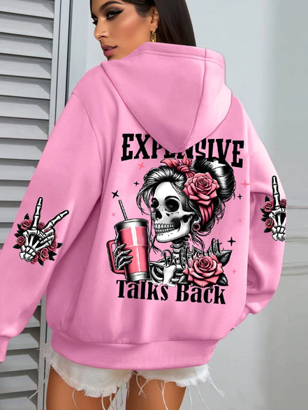 Expensive Talks hættetrøje – unisex sweatshirt med tryk