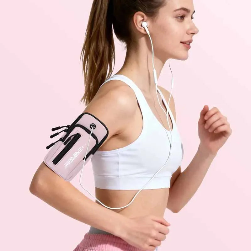 Sportsarmbånd til smartphone med lynlåslomme – FlexCarry