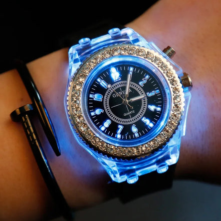 Lumexio Light armbåndsur med LED-lys og silikonerem