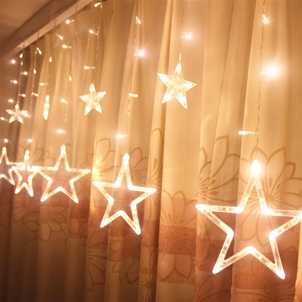LED světelný závěs s hvězdami a 8 režimy svícení – Stellavyn