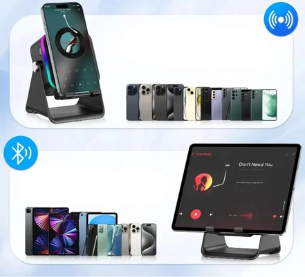 Bluetooth-højttaler med mobilholder og RGB-lys – Sonavue