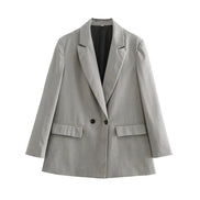 Catrina Dobbeltknappet Blazer – Klassisk Jakke med Lommer