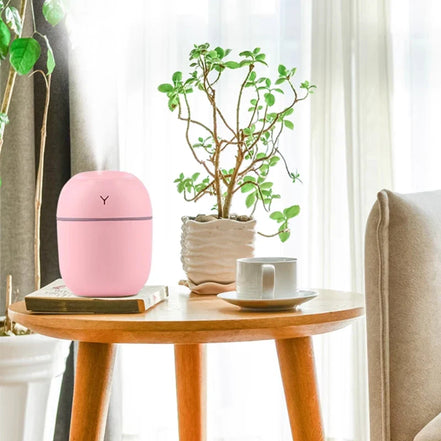 Kompaktowy nawilżacz powietrza USB z podświetleniem LED i 2 trybami mgły – Mistora