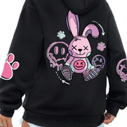 Unisex hættetrøje med moderne print – blød fleece sweatshirt