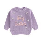 Bella Striktrøje med Broderi
