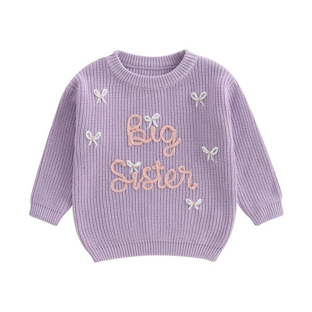 Bella Striktrøje med Broderi