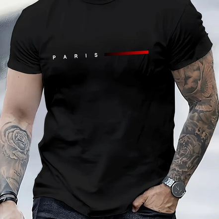 Lorvian T-shirt herre kortærmet bomuld rund hals print