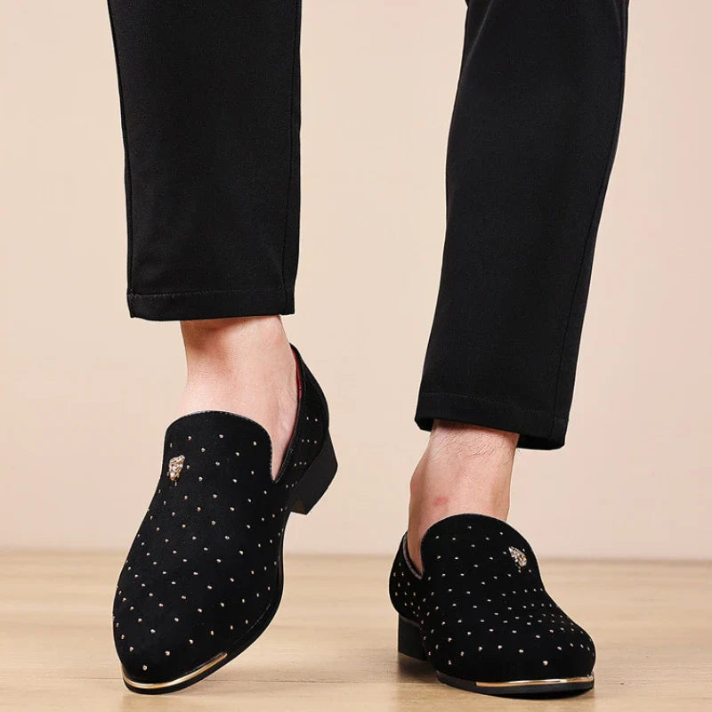 Zanvero herreloafer med slip-on og spids tå