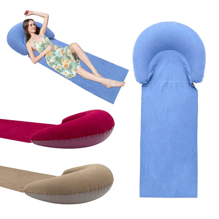 CoastAir oppustelig strandmåtte – foldbar liggemåtte til strand og camping