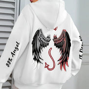 Angel & Devil hættetrøje – unisex sweatshirt med print
