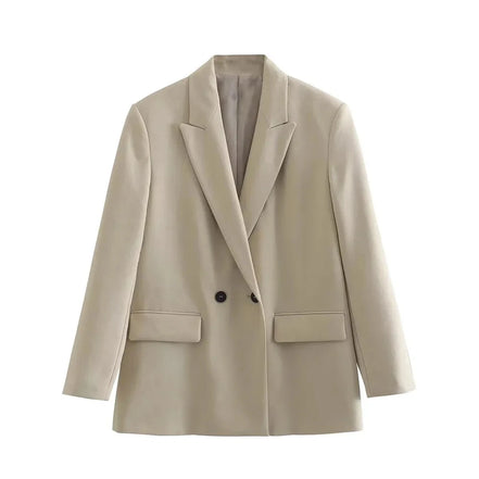 Catrina Dobbeltknappet Blazer – Klassisk Jakke med Lommer