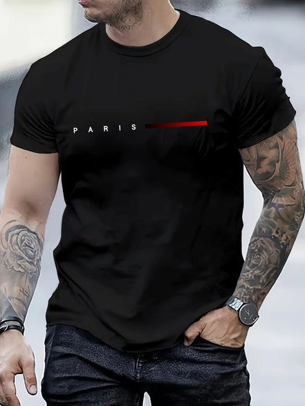 Lorvian T-shirt herre kortærmet bomuld rund hals print