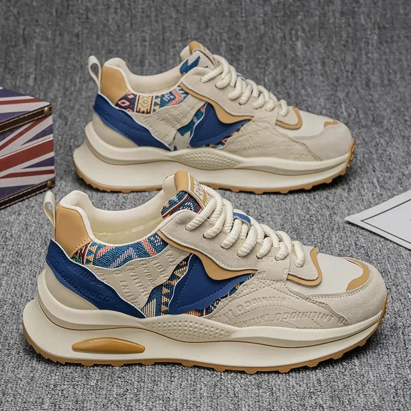 Darex unisex sneakers med snørelukning og struktureret sål i syntetisk materiale