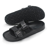 Solmera Unisex Slides med Justerbar Spænde og Flad Sål