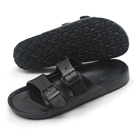 Solmera Unisex Slides med Justerbar Spænde og Flad Sål