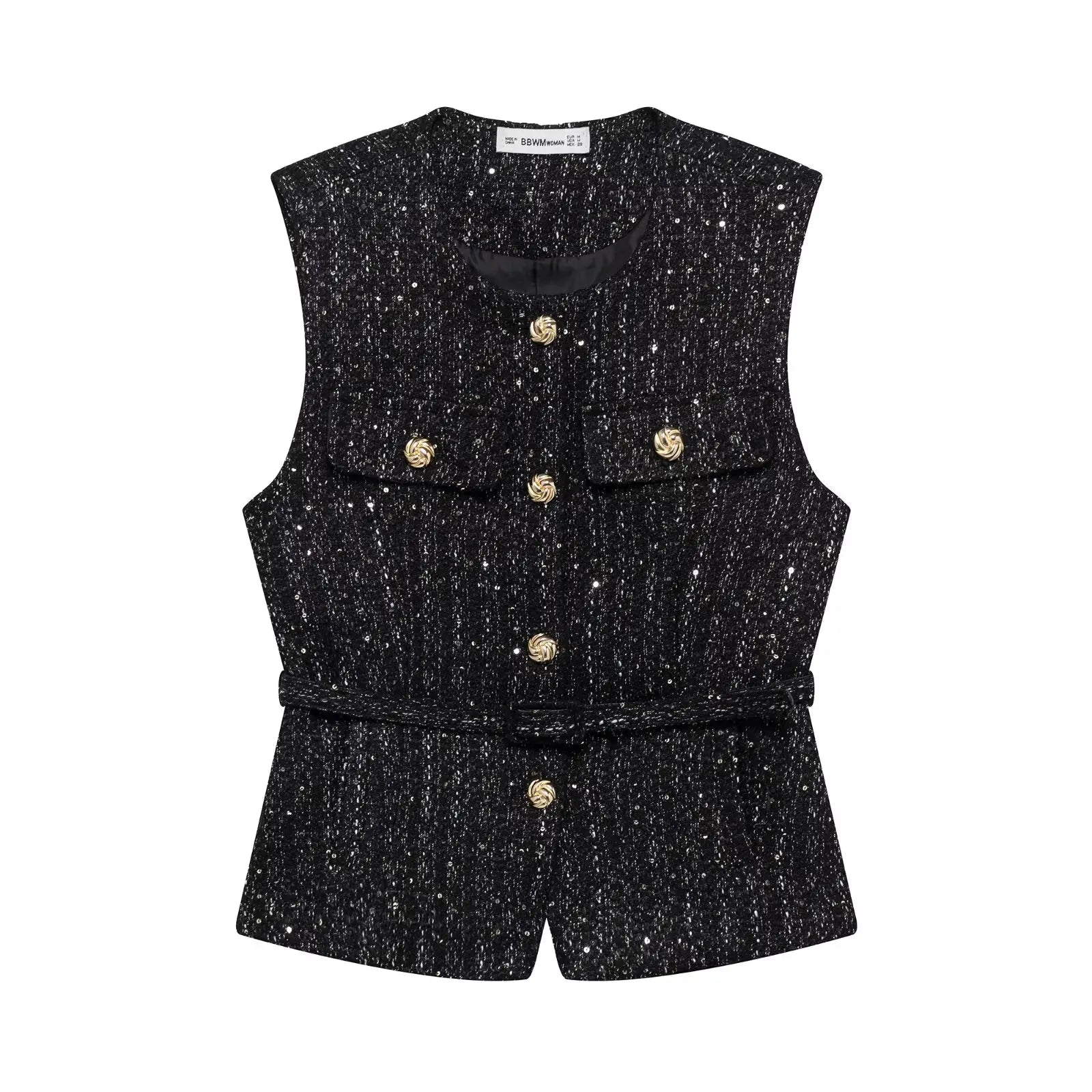 Stilfuld ærmeløs blazer